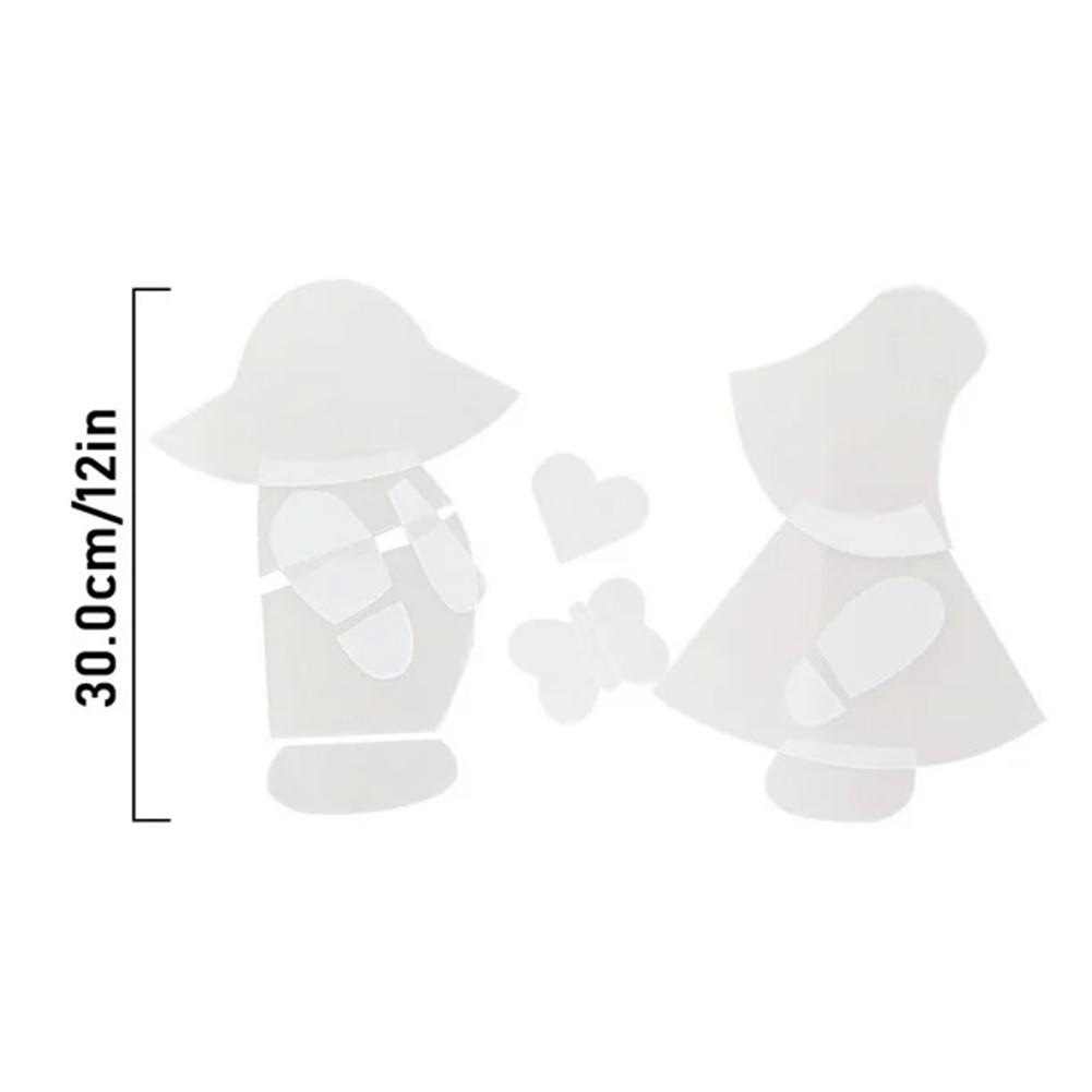 Sunbonnet Sue Quilt Stencil Set Multifunctional Dressmaking DIY Kit Reusable Laser-Cut Template Craft Quilting Sewing Tools