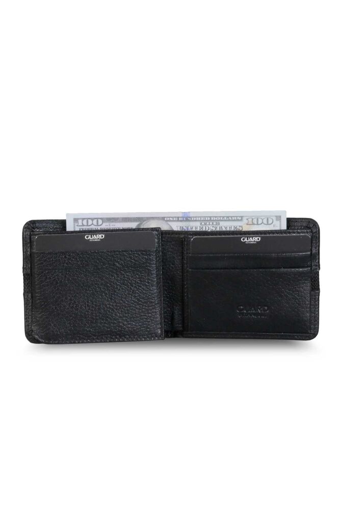 Guard Black Sport Striped Leather Men's Wallet