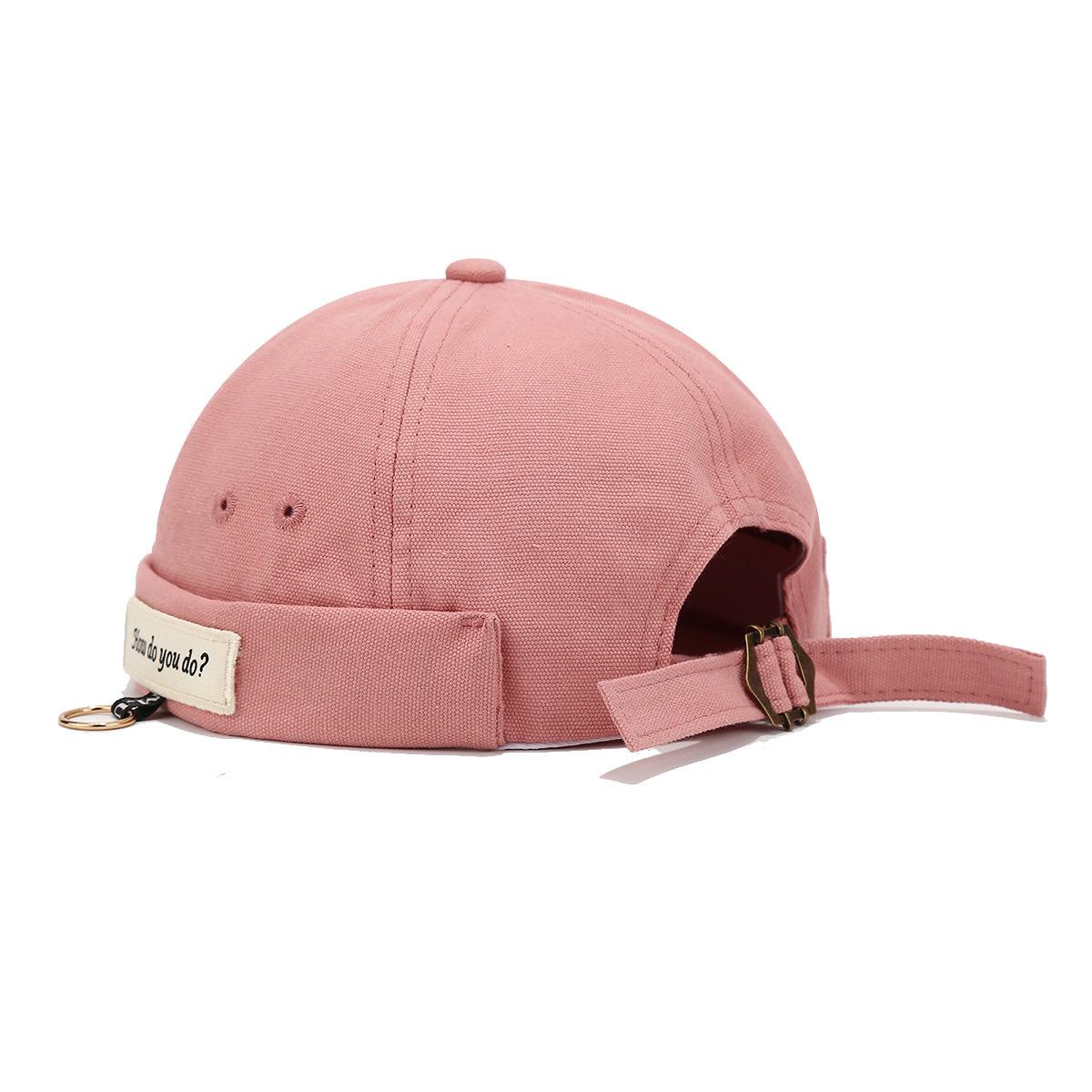 Neue Buchstabenstickerei Baumwolle Docker Mütze Schirmlose Mütze Beanie Hüte Verstellbar Hip Hop Vermieter Matrosenmützen Für Männer Frauen Adjustable beige