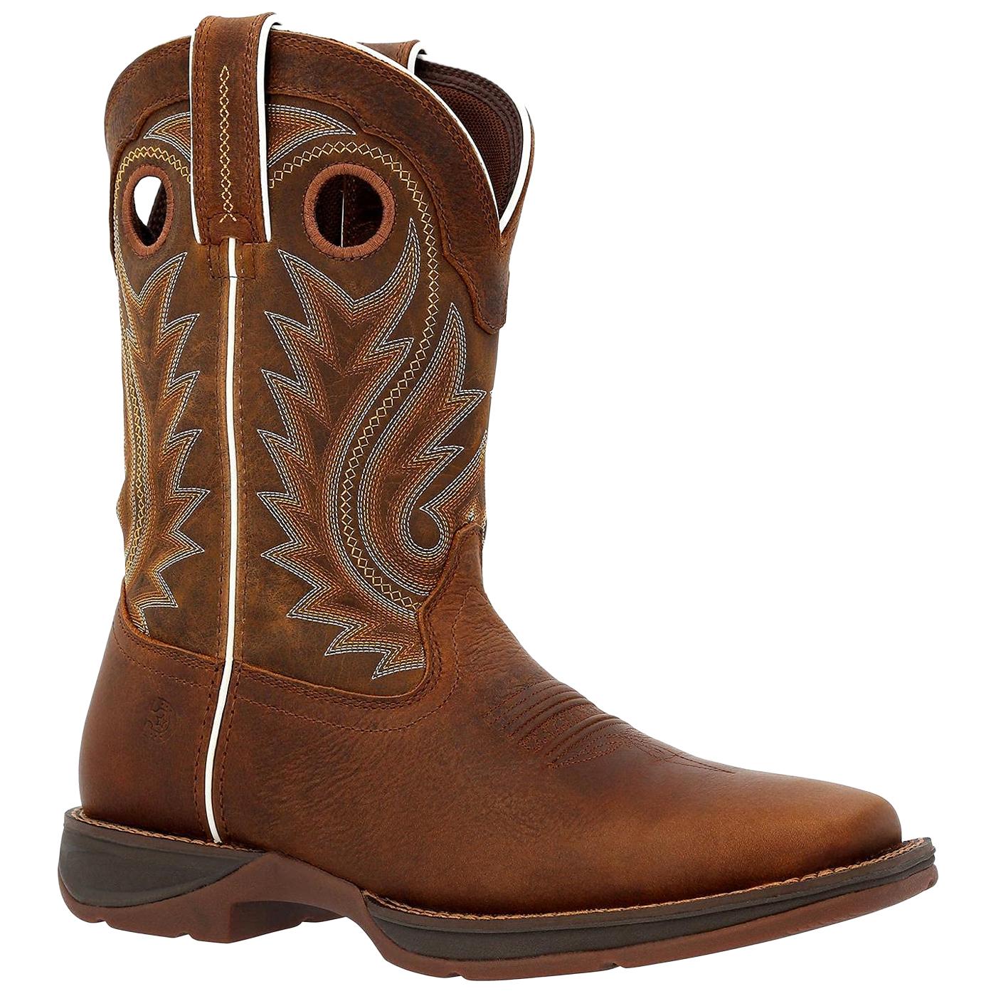 Botas Cowboy Durango para Hombre de Cuero de Grano Completo Rebel 8.5 UK de montura marrón