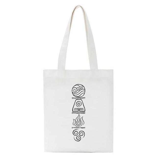 Аватар Легенда об Аанге Аанг Аппа Аниме Badass Art Холщовая сумка Сумки-тоут Сумки для покупок Сумки для покупок Сумки для девочек Повседневные сумки для книг 2426cm 646₽