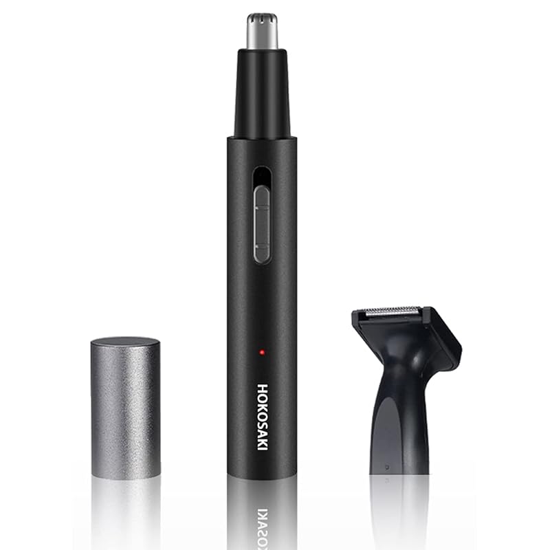 

HOKOSAKI nose hair cutter men s etiquette cutter USB rechargeable low noise small size Washable multifunctional 1 unit 2 roles nose hair trimming