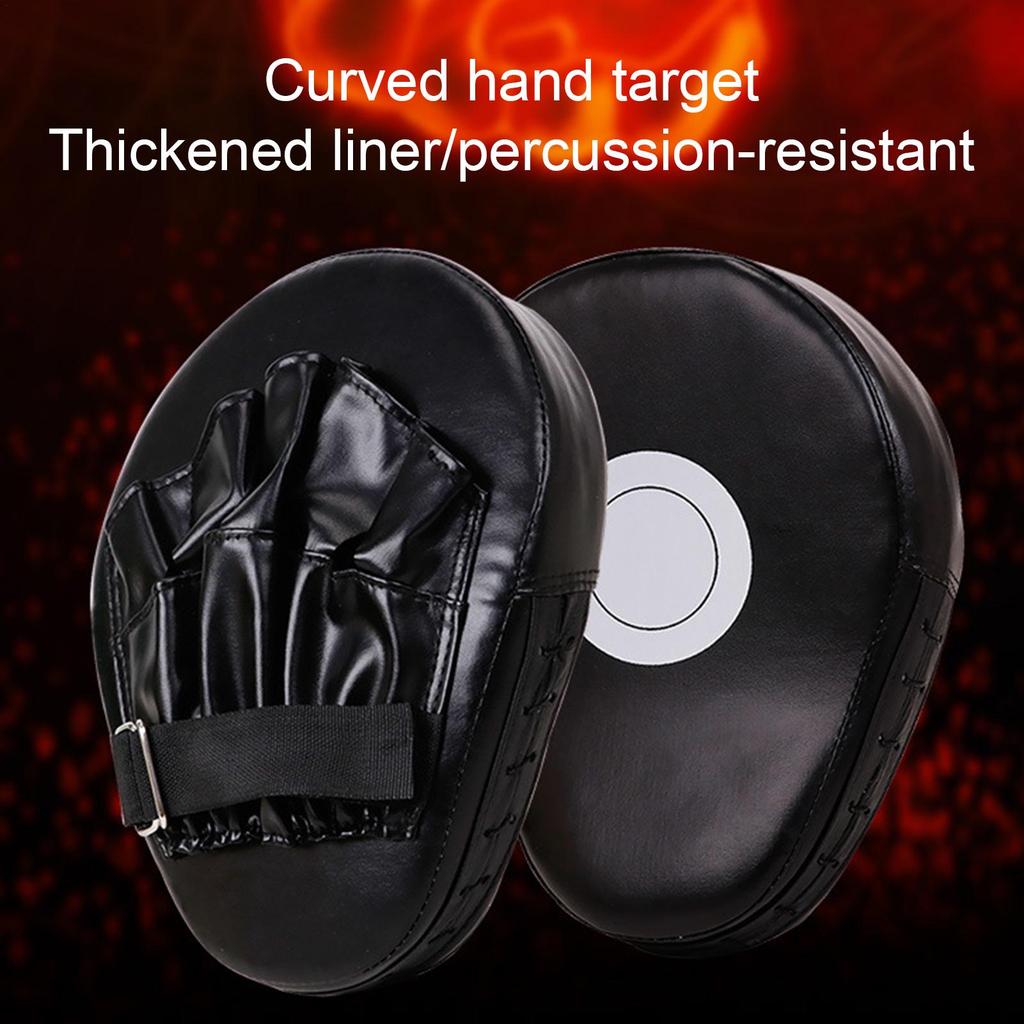 Curved Boxing Hand Target PU Leather 5-Finger Hand Target Breathable Curved Punching Mitts Boxing Pads for Martial Arts Training