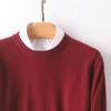 Men's Plus Size V-Neck Wool Sweater - 2023 Autumn/Winter Long Sleeve Knit Pullover