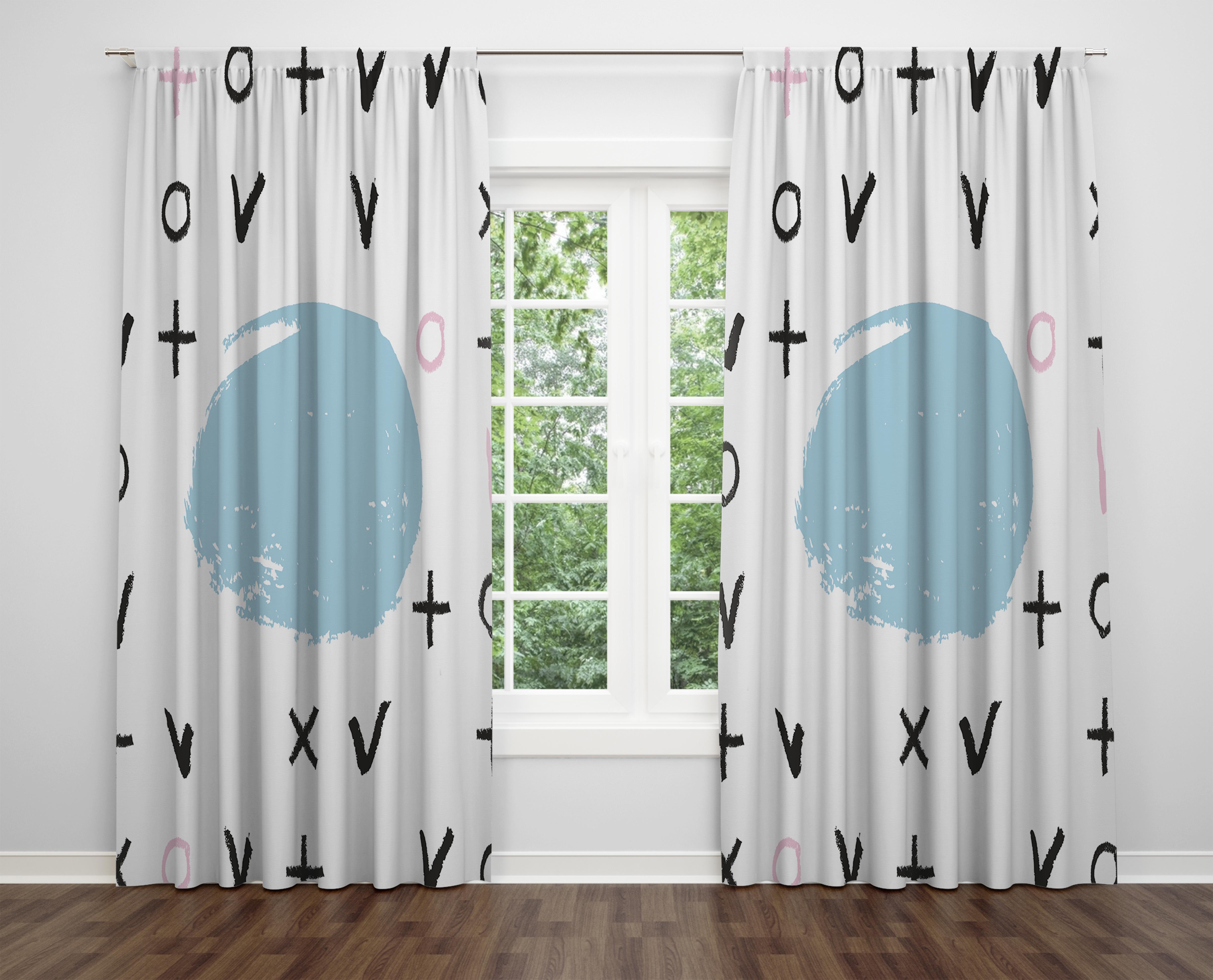 

Декоративний дизайн, високоякісна бавовняна тканина, ви можете вибрати одну або подвійну фіранку з крила 1 piece різнокольоровий