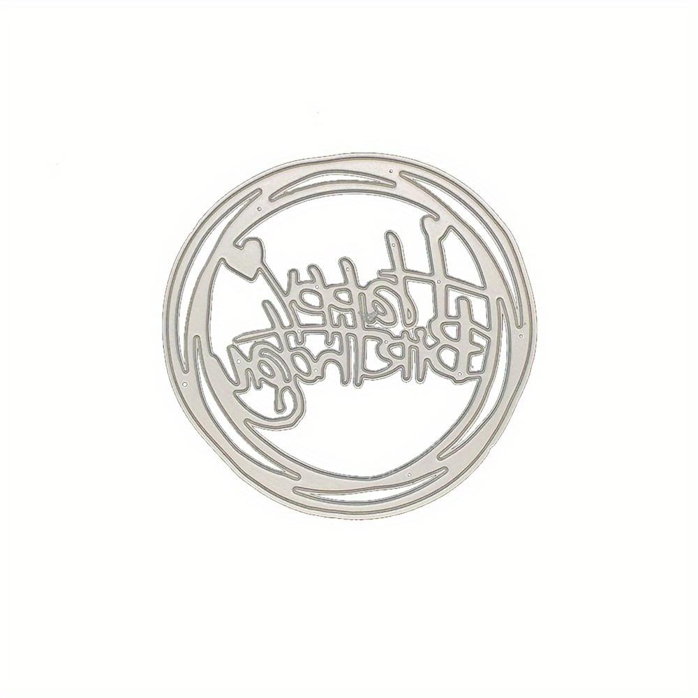 

Круглая рамка с днем ​​рождения, штамп для резки металла, стали, трафарет, сделай сам, скрапбукинг, бумажная карта, ремесло