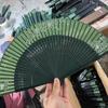Elegant Chinese Style Folding Fan Flower Tassel Folding Fan Carved Bamboo Folding Fan  Dance Prop