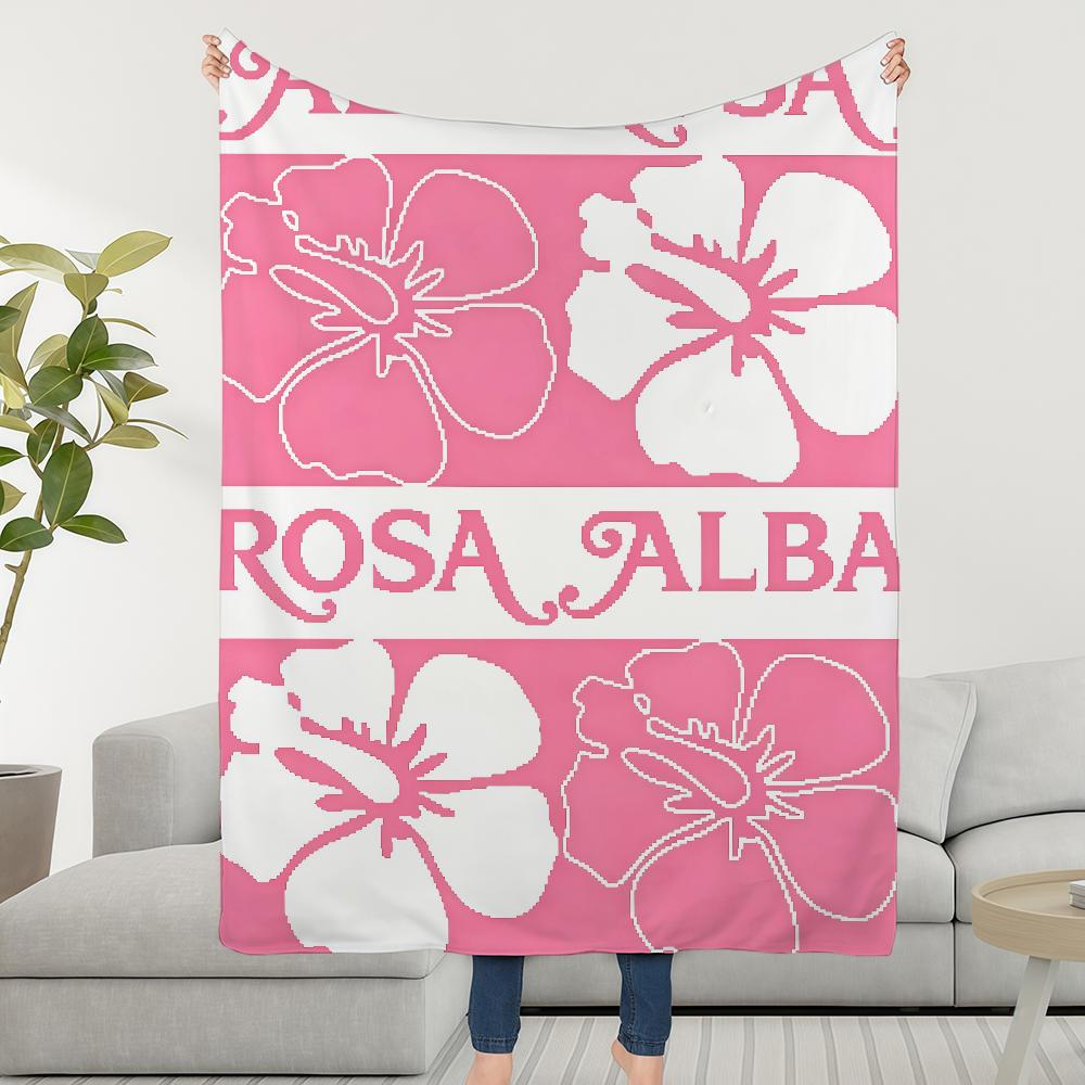 Fashion Print A-AlbaS R-RosaS Blanket Soft Warm Furry Throw Super Kids Toys Bed Sofa Car Cradle