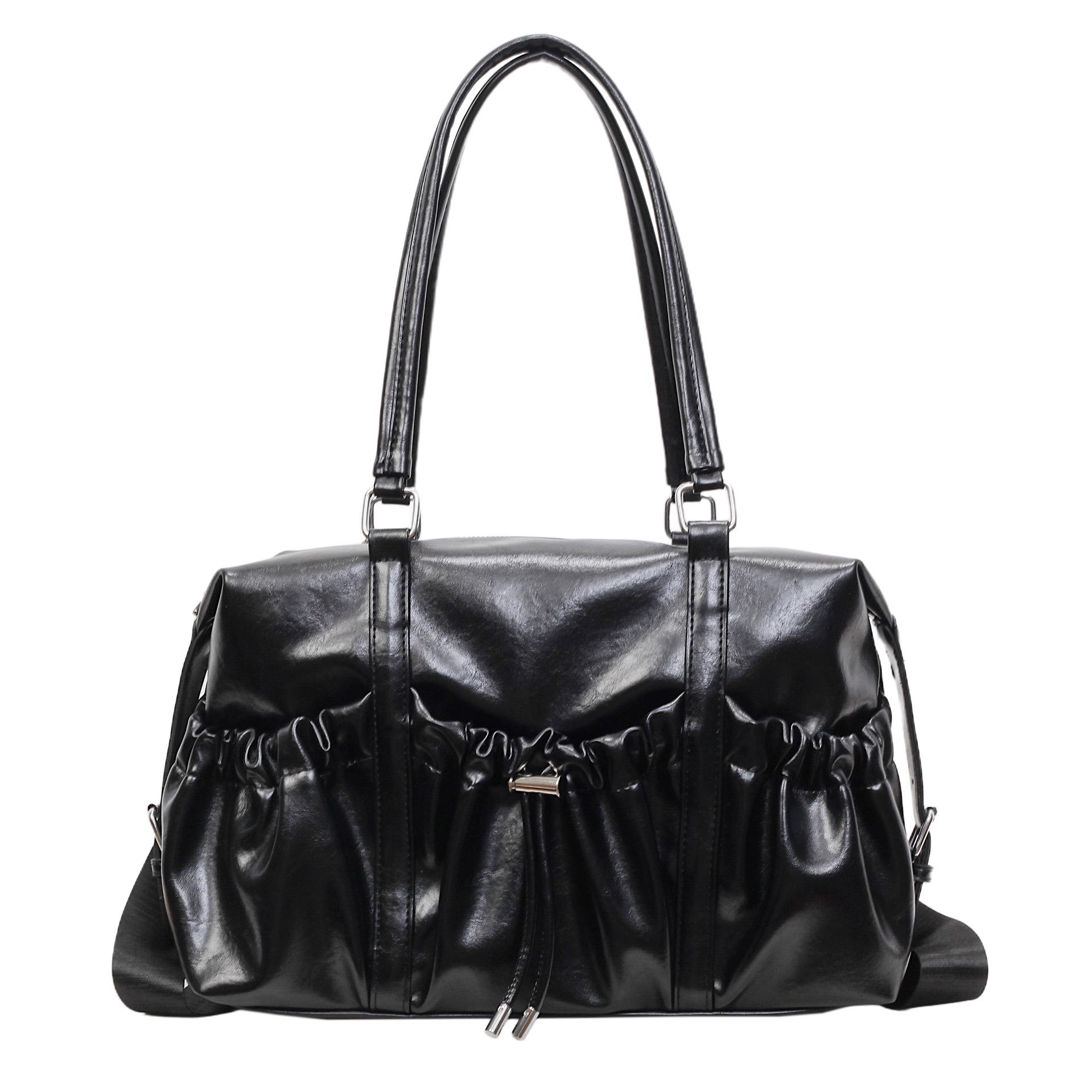 

Складная сумка-тоут модная универсальная сумка через плечо студенческий стиль сумка-мессенджер для commuters чёрный