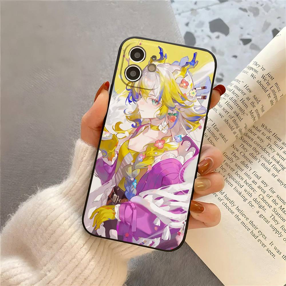 Shu Animated Game A-Arknights Phone Case For IPhone 17 Air 16 15 14 13 Pro Max 11 12 Black Silicone Cover