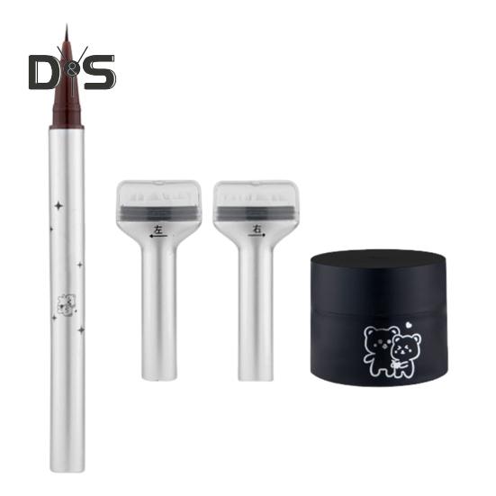 

1 набор штампов для нижних ресниц с подводкой для глаз, водостойкий, не размазывающийся, долговечный штамп для нижних ресниц, инструмент для макияжа глаз для начинающих женщин коричневый