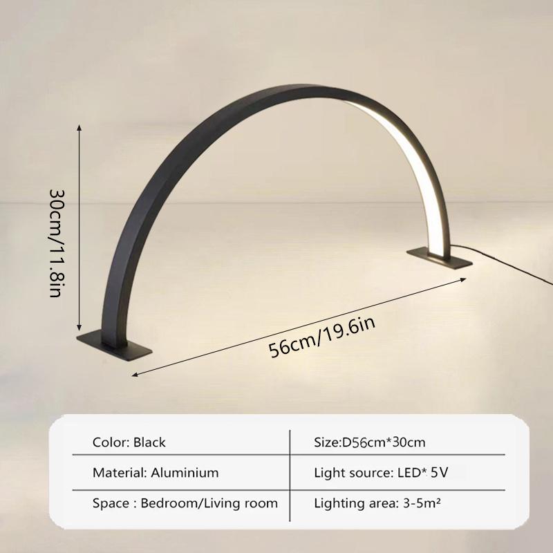 LED Half Moon Nail Lamp USB 5V For Embroidery Eyebrow Tattoo Nail Beauty Fill Light Desktop Manicure Shop Fill Lighting Fixtures