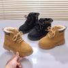 Comfortable Versatile Thickened Warm Kids Martin Boots Soft Sole Winter Ankle Boots For Boys And Girls