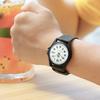 Fashion Men Weave Nylon Band Round Dial Calendar Analog Quartz Sport Wrist Watch