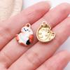 Cute Zinc Alloy Cat Keychain Pendant - Handmade DIY Jewelry Accessory