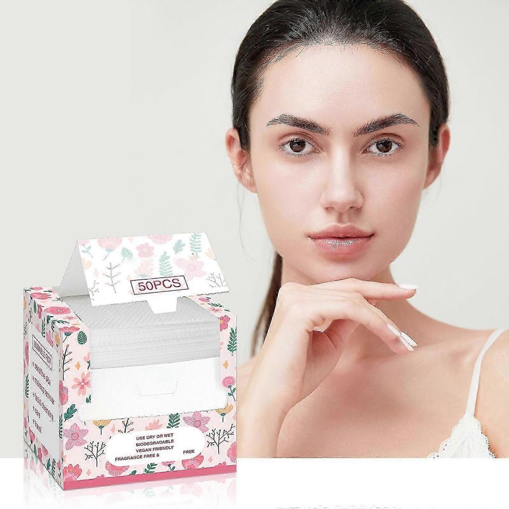 Boxed Disposable Facial Cleansers Cotton Soft Wipes Absorbent And Thickened Makeup Remover Wipes 50 Draws