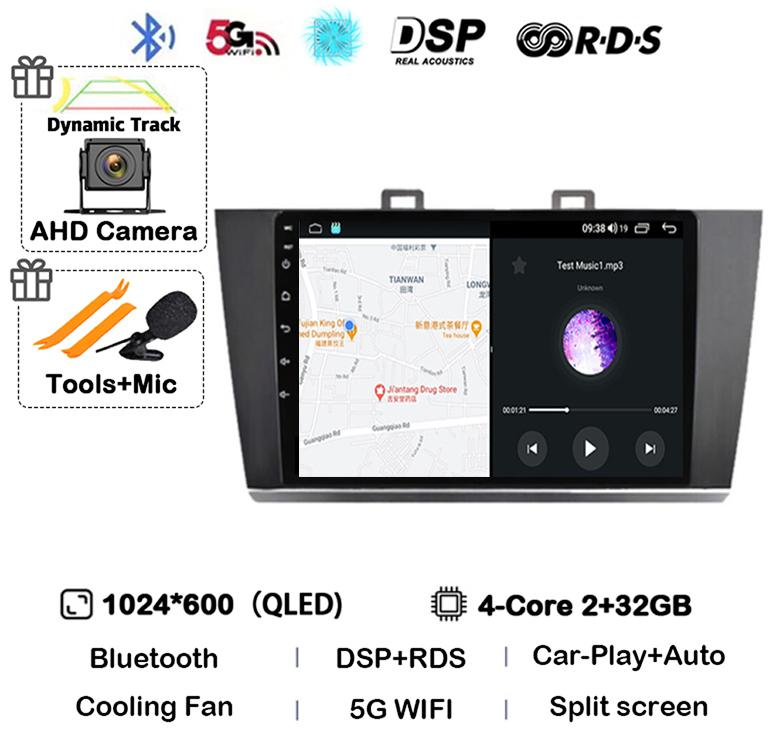 

Android 14 Carplay Auto Car Radio For Subaru Outback Legacy 2014 2015 2016 2017 2018 Multimedia Player GPS 4G WIFI Stereo BT DSP