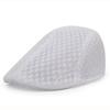 Unisex Summer Retro Beret Hat Hollow Mesh Breathable Front Hat Flat Sun Cap for Men Women Outdoor Casual Travel Golf Fishing Cap