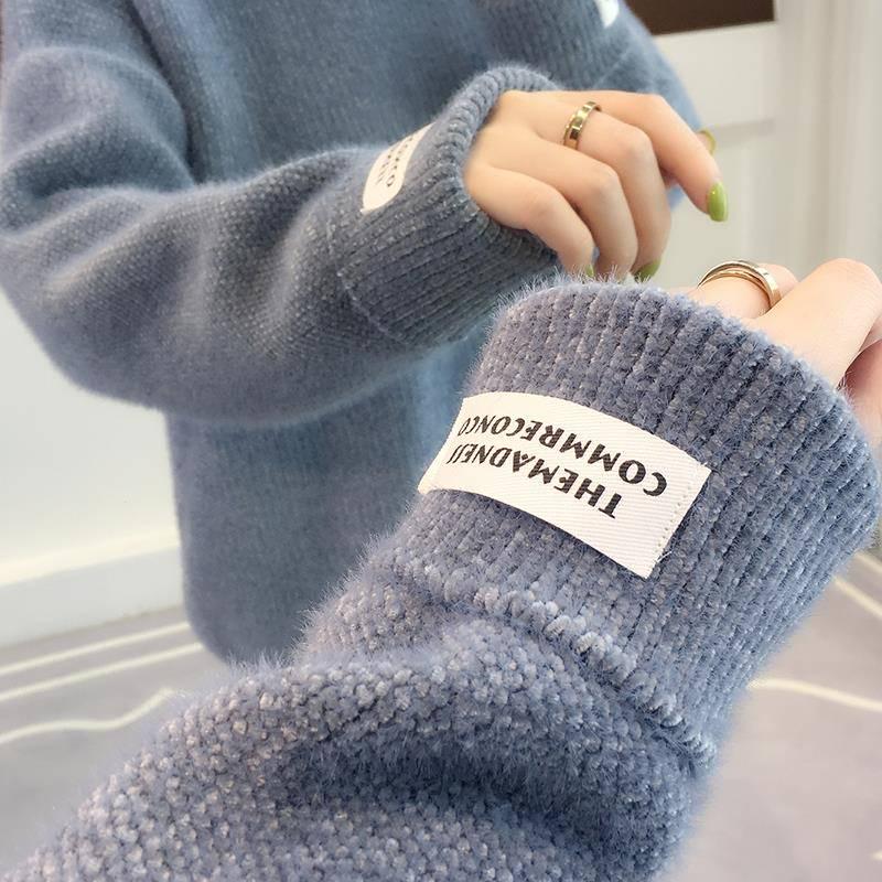 Women Sweater Casual Turtleneck Female Pullover Long Sleeve Warm Soft Autumn Winter Knitted