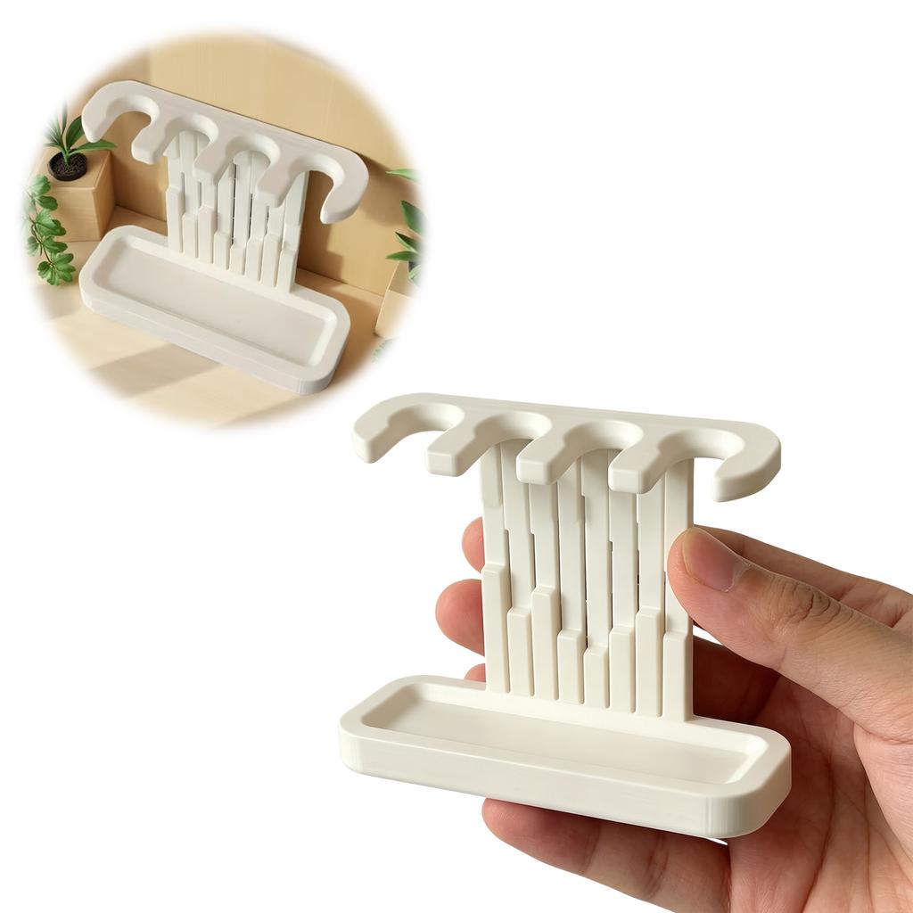 Brush Head Holder Organizer 3D Printed Tooth Brush Head Organizer with Drain Tray for Home Bathroom Shower Sink Accessories