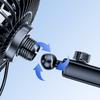 Car Suction Cup Fan USB Power Dashboard Windscreen Mount Cooling Fan Interior Air Circulator Fan 360 Degree Rotating Fan