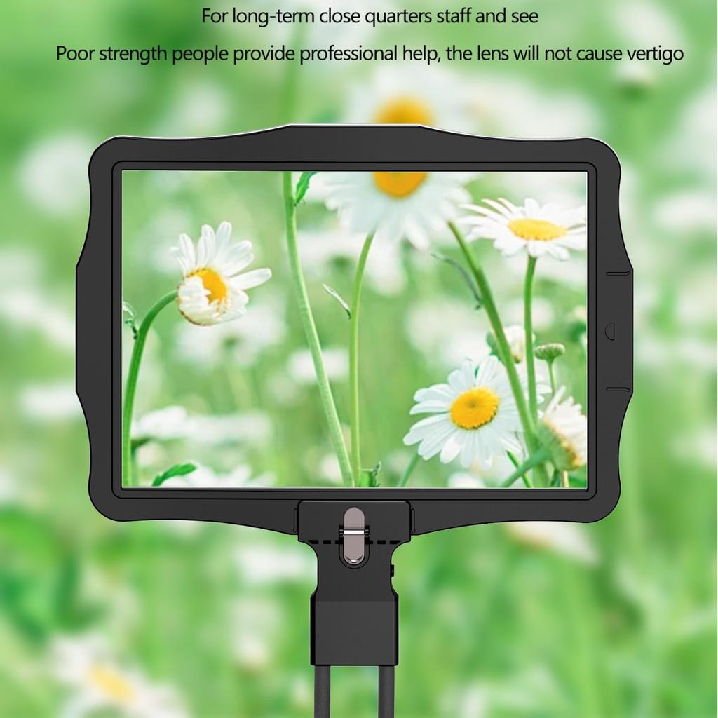 Reading Magnifying Glass with Switchable Horizontal and Vertical Screens, Detachable Rechargeable Vision Aid