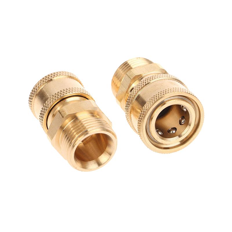 Pressure Washer Adapter Set Couplers Swivel M22-14Mm/15Mm To 1/4 Quick Hitch For High Pressure Wash Gun & Hose