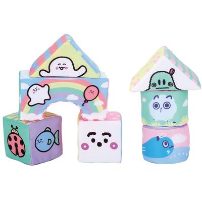 Bandai Shina Pushu Pushu and Friends Soft Fabric Building Blocks