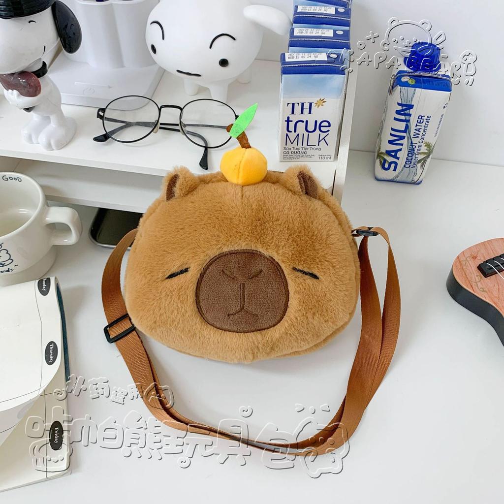 Capybara Crossbody Bag Shoulder Bag Plush Mobile Phone Children's Small Bag Mini Girl Cute Backpack