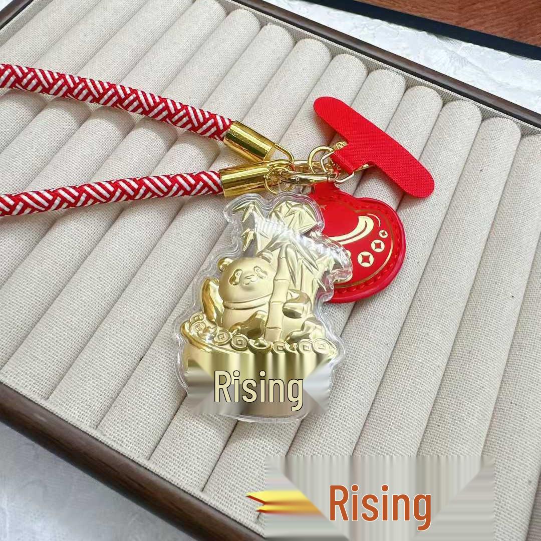 

999 Проба Золота Год Лошади Брелок Шарм Мешочек Удачи - Модный Подарочный Аксессуар