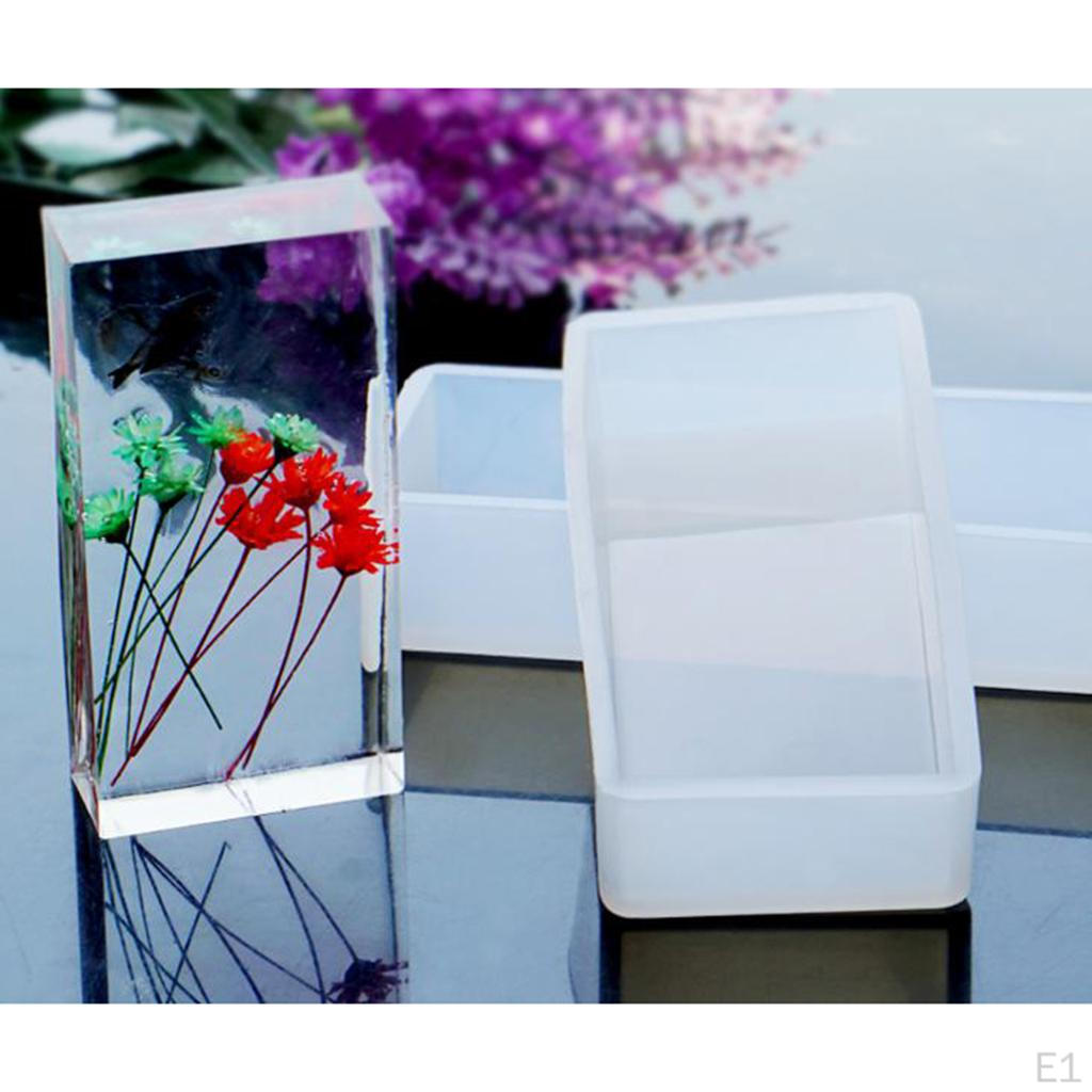 9x Rechteckiger Diamant aus Silikonharz zur Schmuckherstellung für Gießharz, Seife, Epoxid