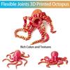 1PC 3D Printed Octopus Animal Toys, Octopus Dash Toys 3D Printed Gifts DIY Creative Decorations Joint Toys Home Decoration Christmas Birthday Gifts