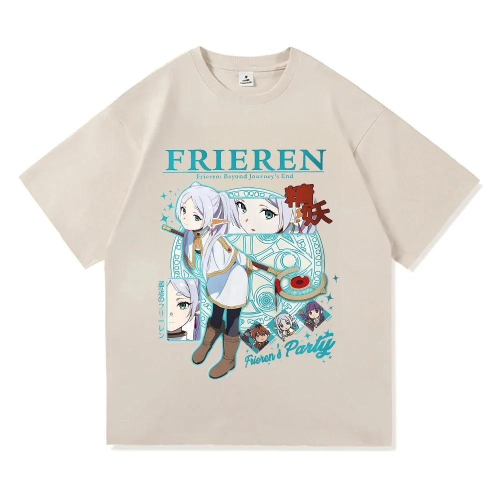 Frieren: Beyond Journey's End Frieren & Party Collage Vintage Anime T-Shirt, Unisex Fantasy Anime Fan Casual Tee,