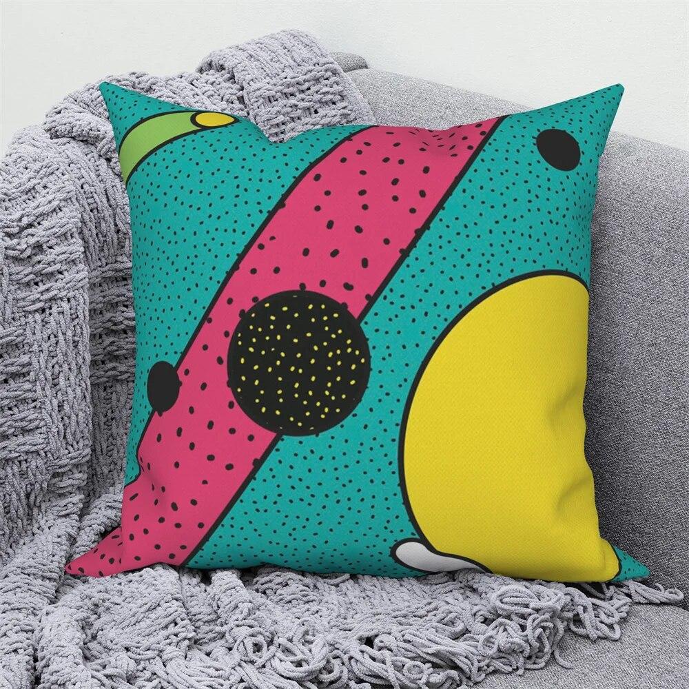 Față de pernă nordică Home Canapea Husă de pernă decorativă, geometrică, colorată