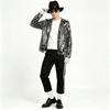Costume Completo con Paillettes Michael Jackson Accessori MJ Tributo Performance sul Palco Outfit Cosplay Nero