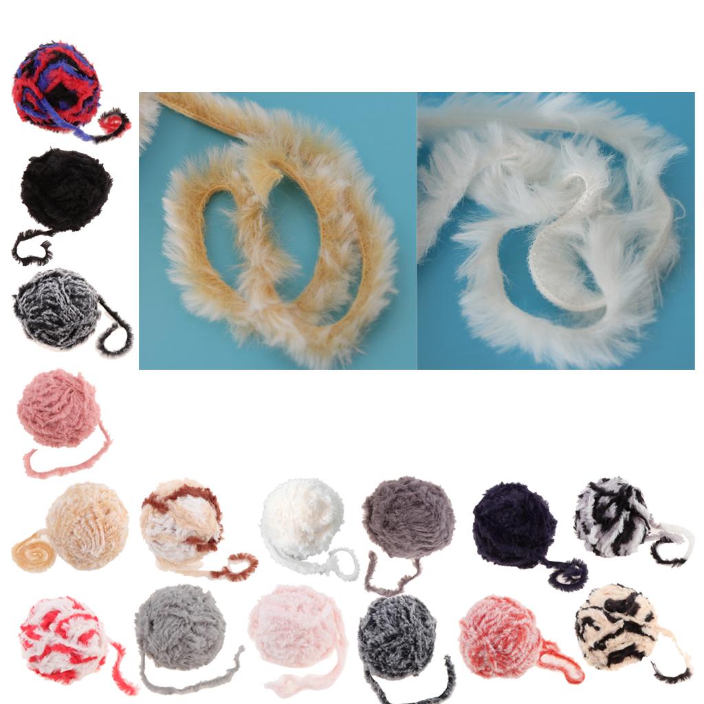 DIY Crocheting Fur Yarn Soft Polyester Eyelash Knitting Yarn for Blanket Shawl Sweater Scarf Handcrafts