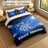 3Pcs Bedding Set Custom Name Text, 1 Sheet 2 Pillowcases Home Bed DecorRangers FC