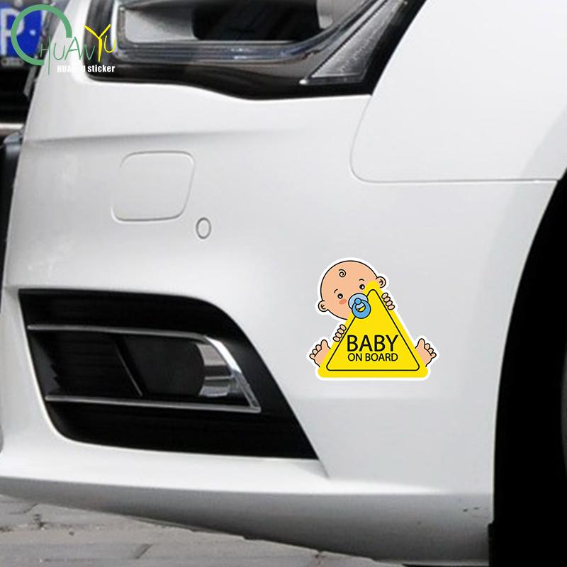 Baby On Board PVC Car Stickers Tuning Cartoon Window Decals Automobiles Decoration  Bomb Ornament