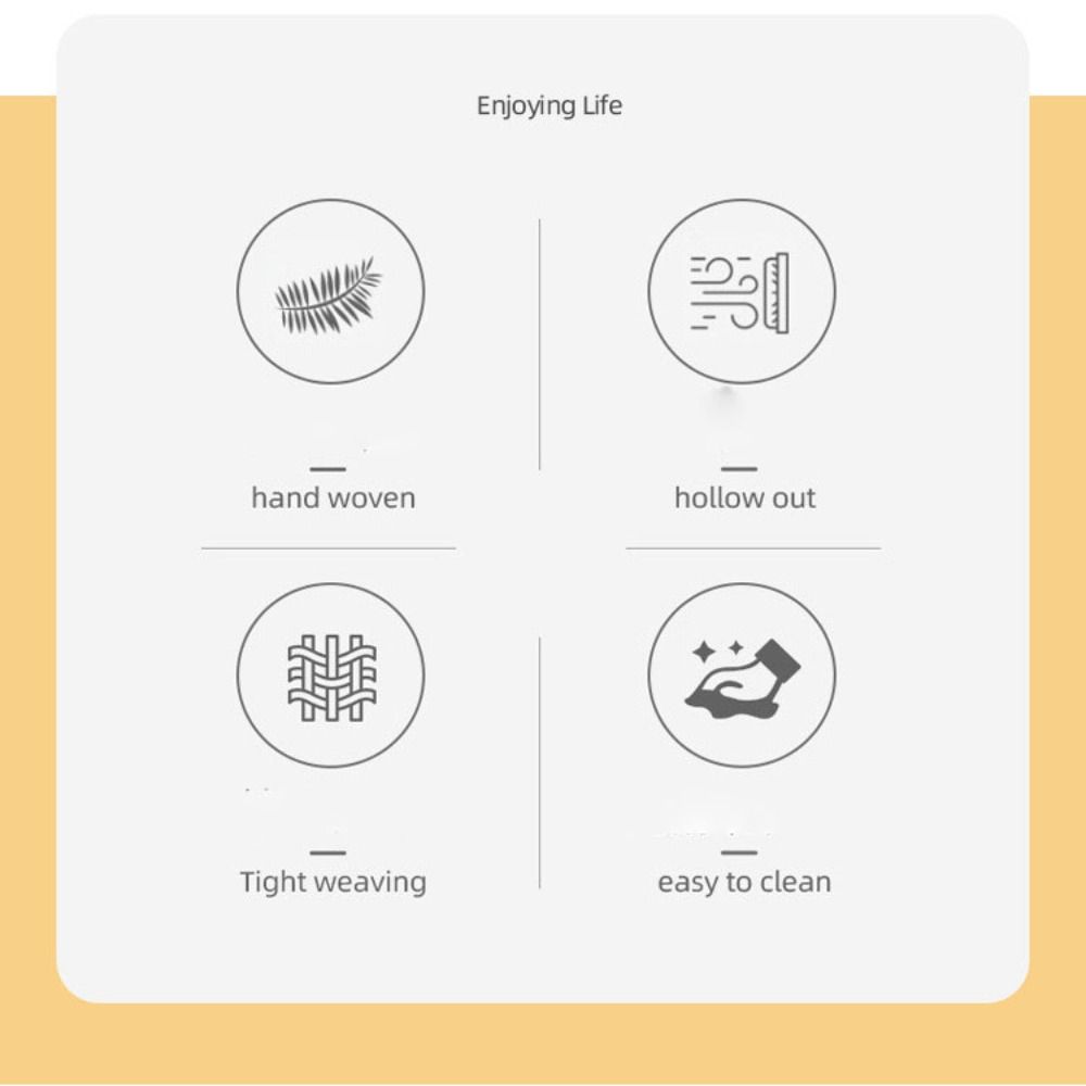 Mini Imitasjon Rattan Blomsterpotte Stativ Utstillingsskap Plantepotte Dekorativ