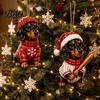 Acrylic Hanging Ornaments for Tree 2026 Dachshund Advent Calendar, 24 Days Baseball Dog Figures Lover Holiday Gifts Christmas Countdown Collectible