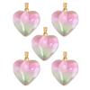5xBackpack Keychain Peach Heart Charm with Hole DIY Jewelry Making Craft Women