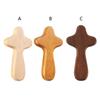 4 Inch Handheld Wooden Prayer Cross Easter Holding Cross Jewelry Making Comfort