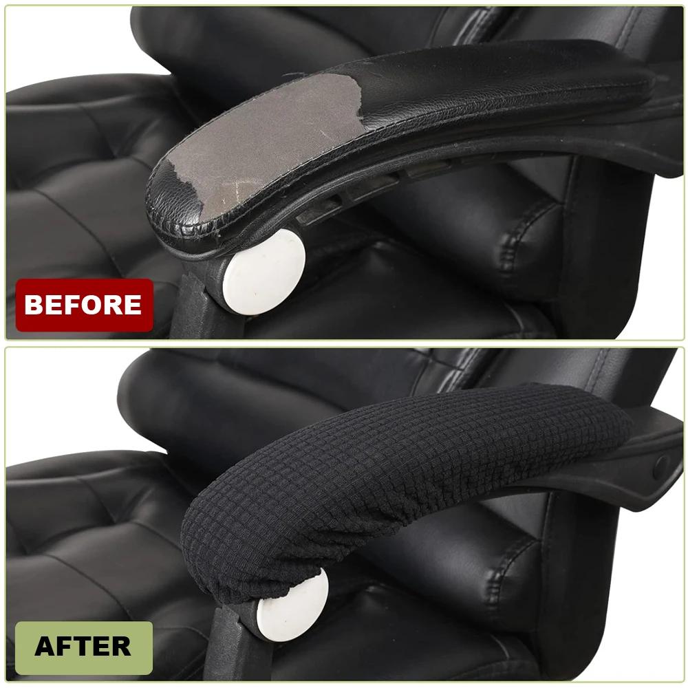 1 Paar Stuhlarmlehnenbezug Überzug Staubdicht Büro Computerstuhl Armlehnenbezüge Staubdicht Stretch Stuhlarmlehnenbezüge Handlauf Schutzhülle KTY