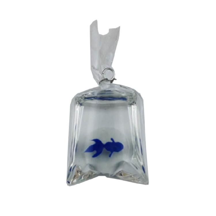 Unique Resin Goldfish Water Bag Charm for Keychain Making Decorative Pendants