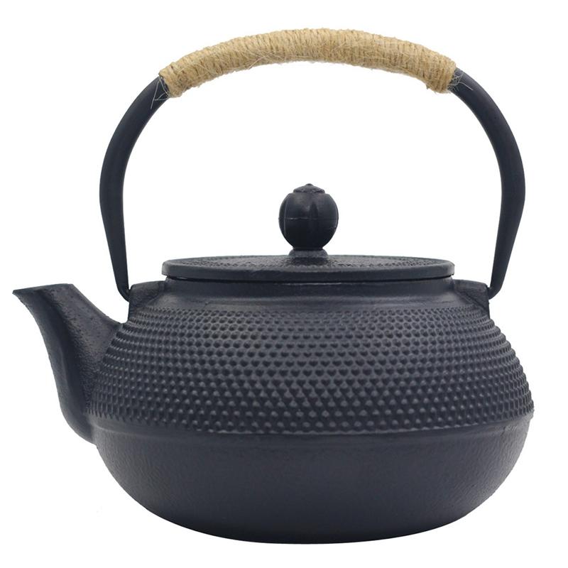 Tea-Pot Cast Iron 900ML Pattern Japanese Style Coffee Water Pot Kitchenware With Tea-Strainer Household