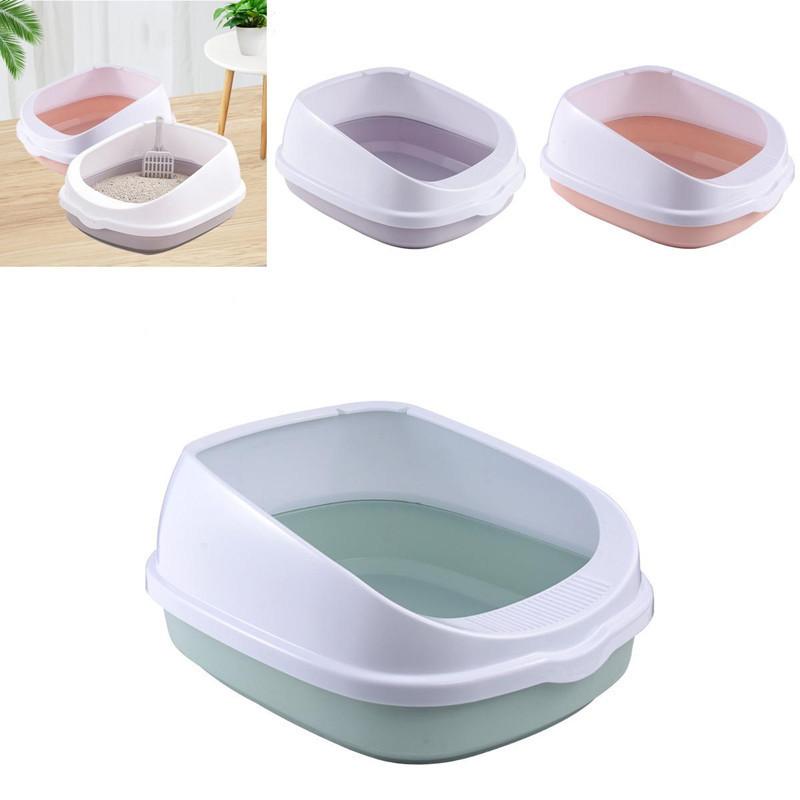 Large High Splash-proof Cat Litter Box With Shatterproof And Semi-enclosed Design
