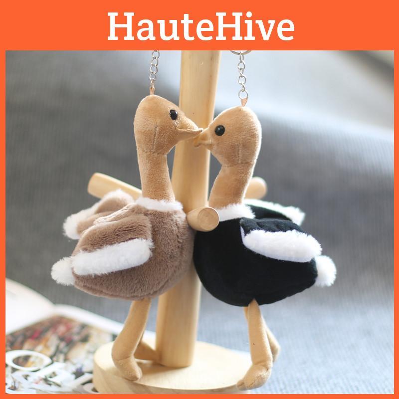 Cute And Soft Plush Ostrich Keychain Adorable Animal Bag Charm 15cm Stuffed Toy