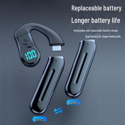 New M3 Ear-Hook Bluetooth Earphones: Large Battery, Power Display, Replaceable Battery