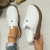 Fashion Women's Thick-soled Baotou Slippers 2025 Autumn New Plus Size Solid Color Fashion Round Head Non-slip Flat Platform Sandals