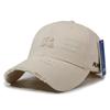 New retro autumn and winter hole letter baseball cap women's hard top casual versatile sunshade cap men's tide